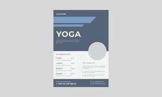 plantilla de diseño de volante de yoga, plantilla de diseño de banner de entrenamiento físico, plantilla de volante de clase en línea de yoga, plantilla de volante de negocios de yoga vector