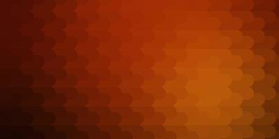 Dark Orange vector background with lines.