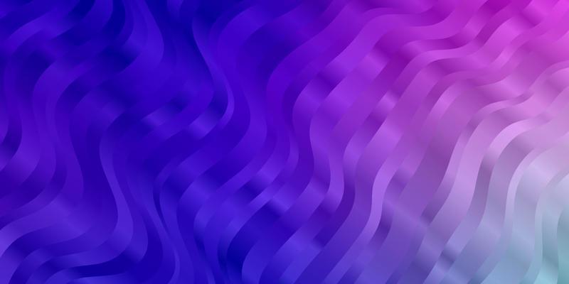 Light Pink, Blue vector background with bent lines.