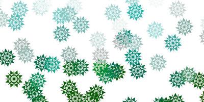 Light green vector template with ice snowflakes.