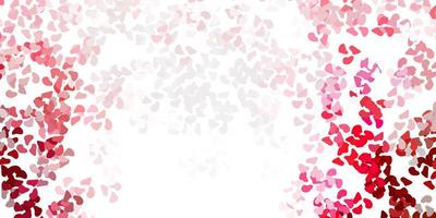 Light pink, red vector texture with memphis shapes.