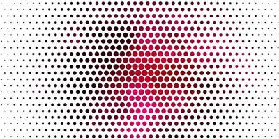 Light Pink vector background with circles.