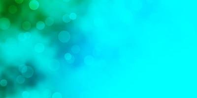 Light Blue, Green vector background with circles.