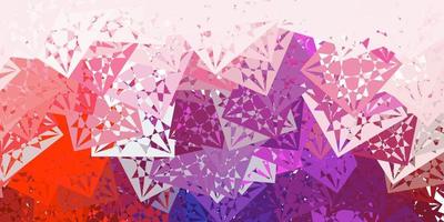 Light Pink, Yellow vector background with triangles.