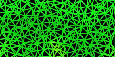 Dark green vector gradient polygon texture.