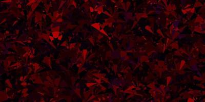 Dark Red vector texture with random triangles.