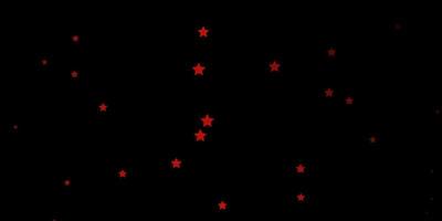 Dark Red vector background with colorful stars.