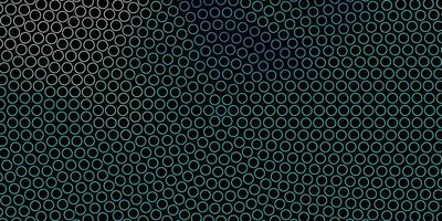 Dark BLUE vector background with circles.