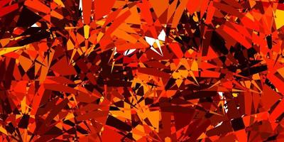Dark Orange vector background with polygonal forms.