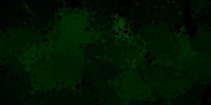 Dark Green vector layout with triangle forms.