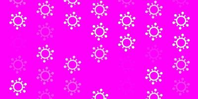 Light Pink vector backdrop with virus symbols.