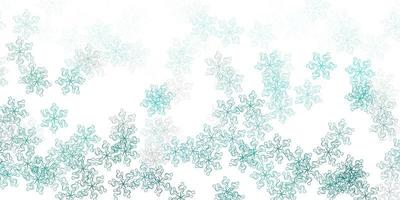 Light blue, green vector natural artwork with flowers.