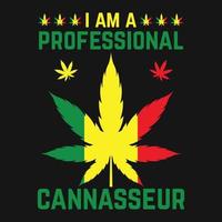 vector de camiseta de stoner de marihuana de marihuana