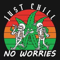 Cannabis Weed Marijuana Stoner T-Shirt Vector