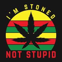 vector de camiseta de stoner de marihuana de marihuana