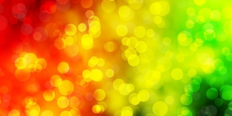 Light Green, Yellow vector background with spots.