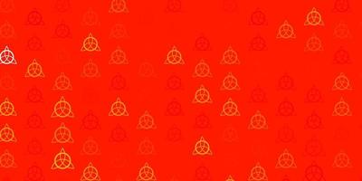 Light Orange vector background with occult symbols.