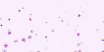 Light Purple, Pink vector natural layout with flowers.