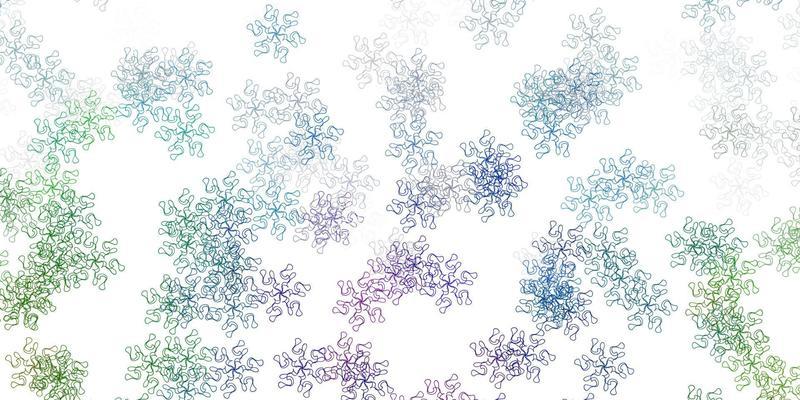 Light blue, green vector natural backdrop with flowers.