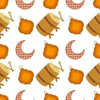 seamless pattern with ramadan theme vector