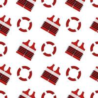 buoy seamless pattern with beach theme vector