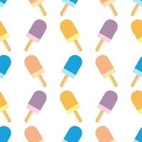 colorful ice cream seamless pattern vector