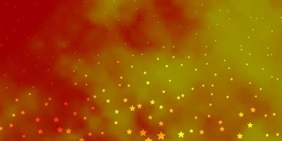 Dark Orange vector template with neon stars.