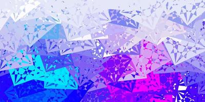 Light Pink, Blue vector background with polygonal forms.