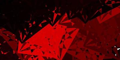 Dark Red vector backdrop with triangles, lines.