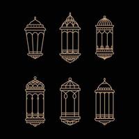 ramadan lantern collection vector