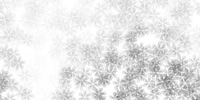 Light gray vector abstract pattern with leaves.