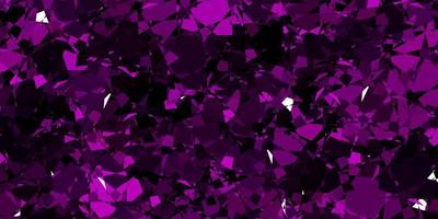 Dark Purple vector backdrop with triangles, lines.