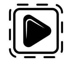 play sign icon. Video and audio, music play and pause icon in black and white colors. vector