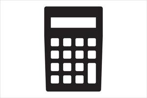 Calculator black flat icon. Calculator simple illustration isolated on white background. vector