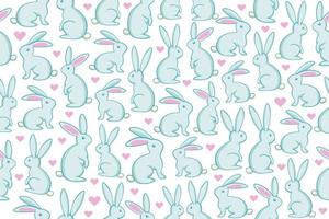 Beautiful bunny pattern, great design for any purposes. Vector fabric seamless pattern. Vector graphic illustration. Holiday background design. Funny vector illustration. Textile, wrapping paper print