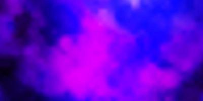 Light Purple, Pink vector pattern with clouds.