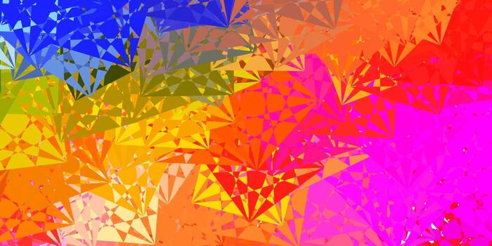 Light Multicolor vector layout with triangle forms.