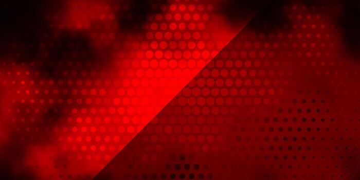 Dark Red vector background with circles.