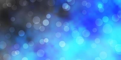 Dark BLUE vector background with spots.