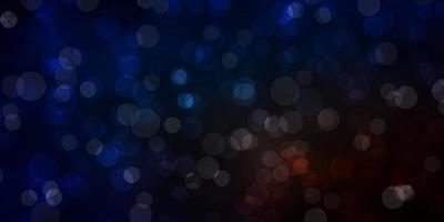 Dark Blue, Yellow vector background with spots.