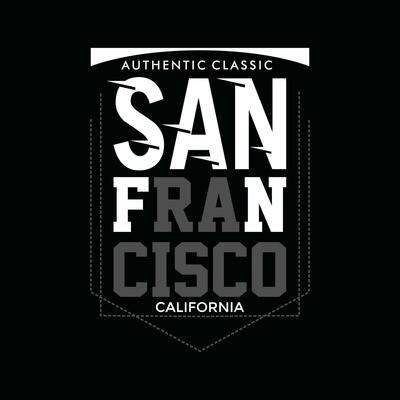 San francisco element of men fashion and modern city in typography graphic design.Vector illustration.Tshirt,clothing,apparel and other uses