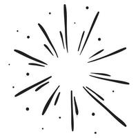 Starburst, sunburst element. Vector illustration