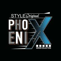 Phoenix arizona element of men fashion and modern city in typography graphic design.Vector illustration.Tshirt,clothing,apparel and other uses vector