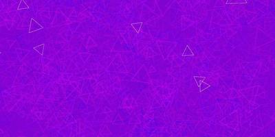 Dark Purple vector background with polygonal forms.