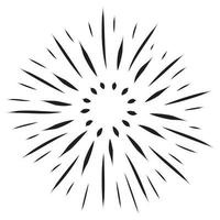 Starburst, sunburst element. Vector illustration