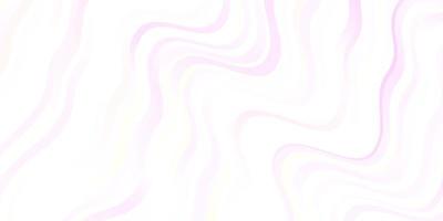 Light Pink, Yellow vector pattern with curves.