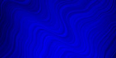 Dark BLUE vector background with curved lines.