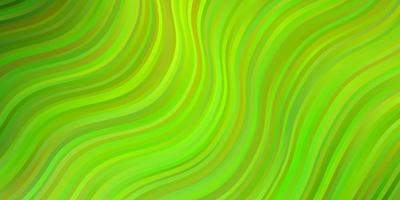 textura de vector verde claro, amarillo con arco circular.