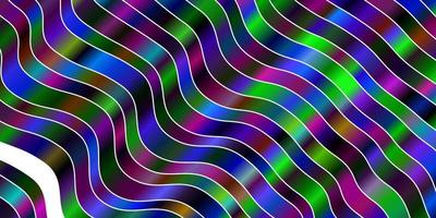 Dark Multicolor vector pattern with lines.