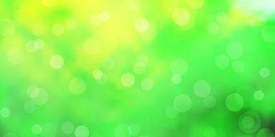 Light Green, Yellow vector texture with disks.